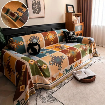 Sofa Cover Modern Geometric Microfiber Anti-Slip
