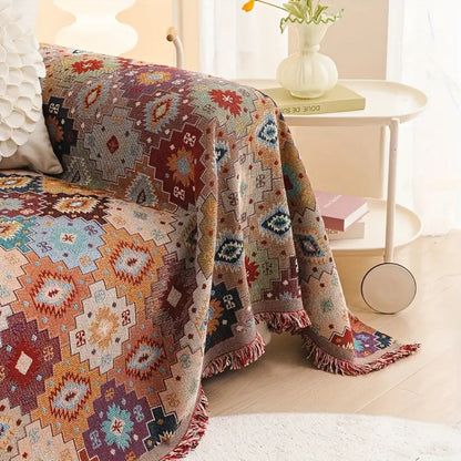 Sofa Cover Mosaic Pattern Microfiber & Machine Washable