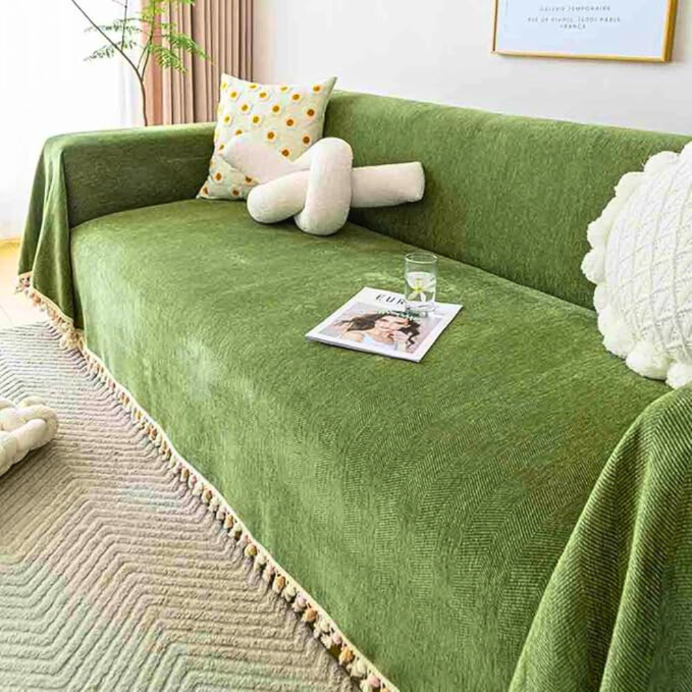 Sofa Cover Plush Chenille Machine Washable & Fade-Resistant