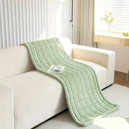Sofa Cover Plush Flannel Anti-Slip Backing Machine Washable