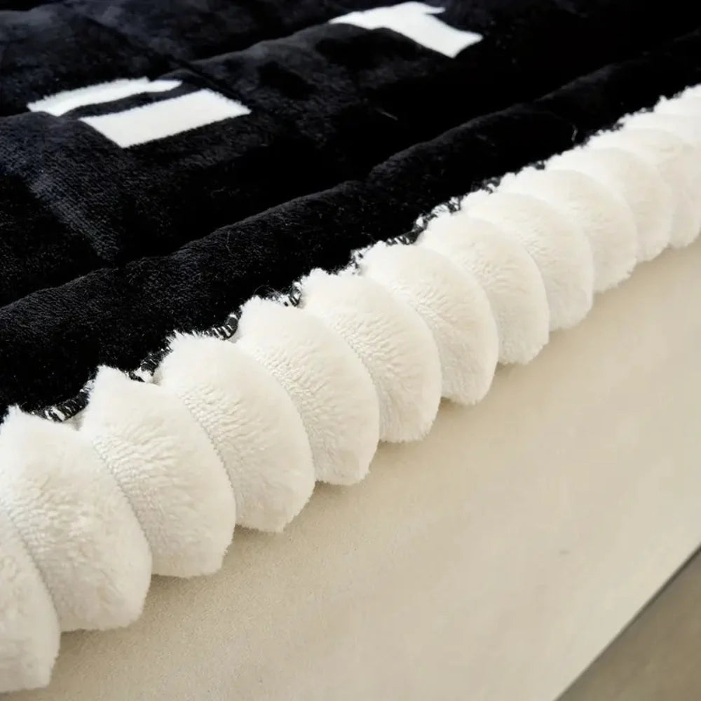 Sofa Cover Quilted Microfiber Blend Ruffled Edge