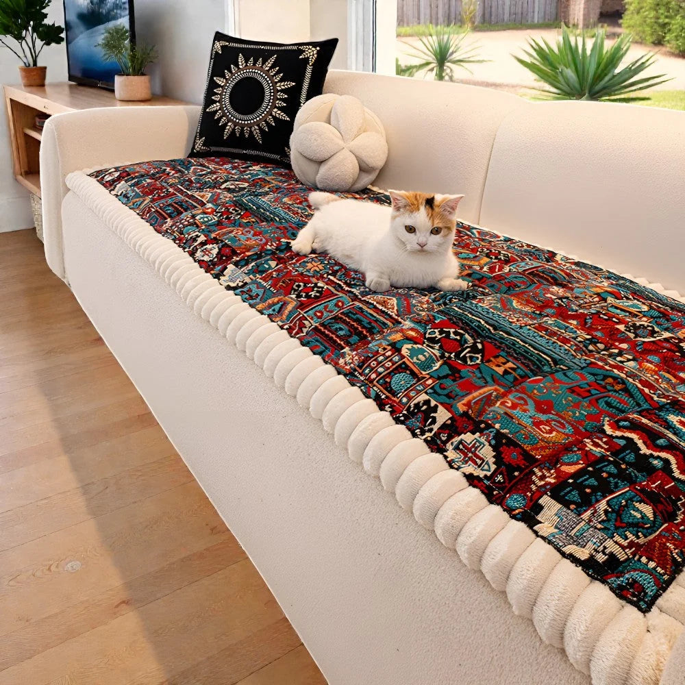 Sofa Cover Quilted Microfiber Non-Slip Backing