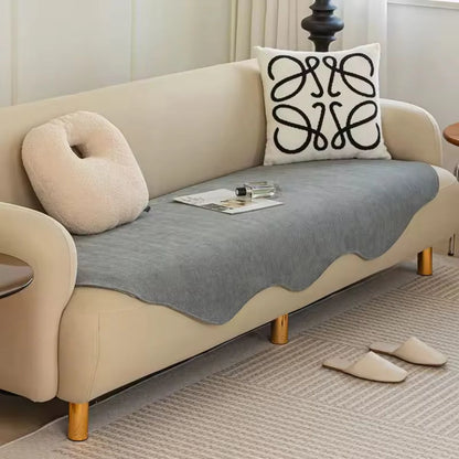 Sofa Cover Quilted Plush Microfiber Non-Slip & Machine Washable