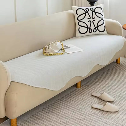Sofa Cover Quilted Plush Microfiber Non-Slip & Machine Washable