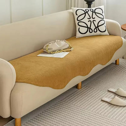 Sofa Cover Quilted Plush Microfiber Non-Slip & Machine Washable