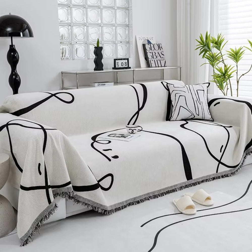 Sofa Cover Reversible Chenille Dustproof & Pet-Friendly