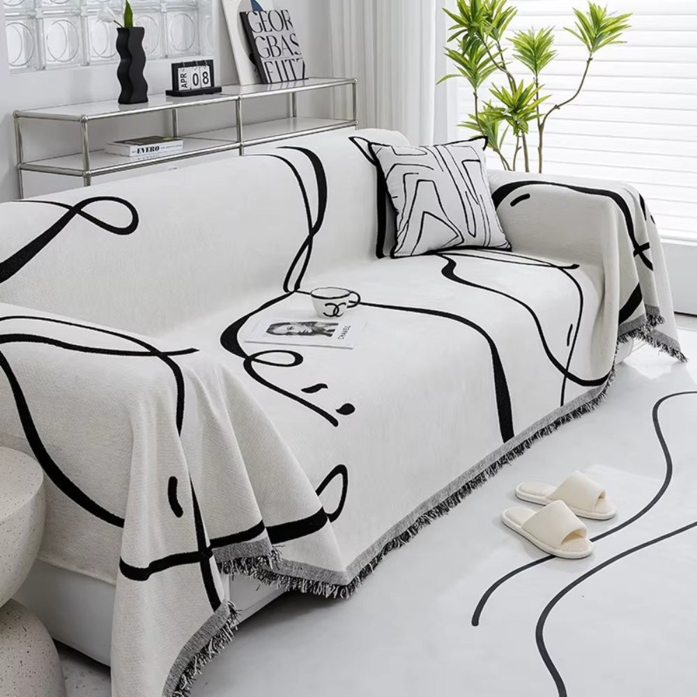 Sofa Cover Reversible Chenille Dustproof & Pet-Friendly