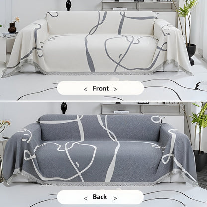 Sofa Cover Reversible Chenille Dustproof & Pet-Friendly