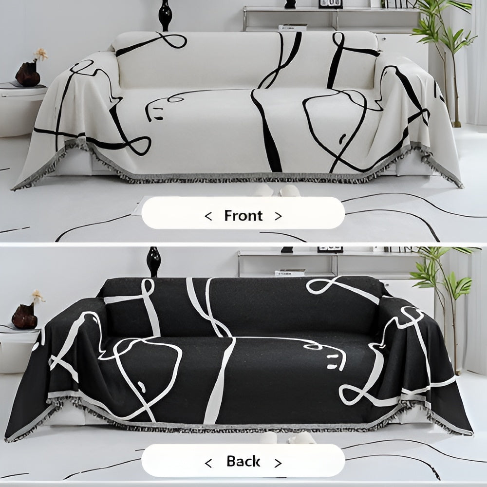 Sofa Cover Reversible Chenille Dustproof & Pet-Friendly