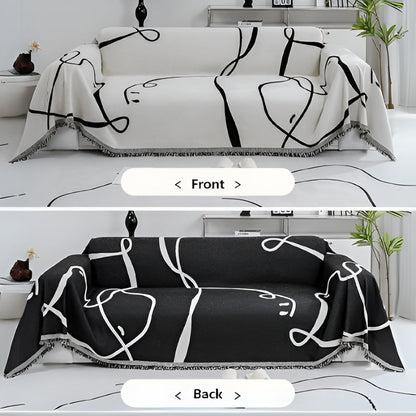 Sofa Cover Reversible Chenille Dustproof & Pet-Friendly