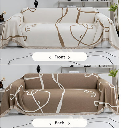 Sofa Cover Reversible Chenille Dustproof & Pet-Friendly