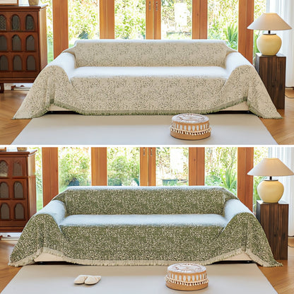 Sofa Cover Reversible Cotton Microfiber Pet-Friendly & Non-Slip