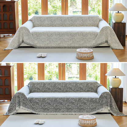 Sofa Cover Reversible Cotton Microfiber Pet-Friendly & Non-Slip