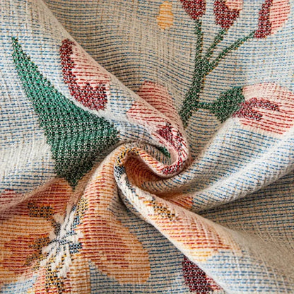 Sofa Cover Reversible Floral Jacquard Cotton-Microfiber Machine-Washable