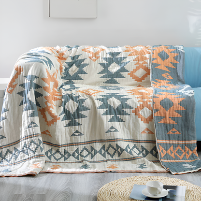Sofa Cover Reversible Geometric 100% Cotton