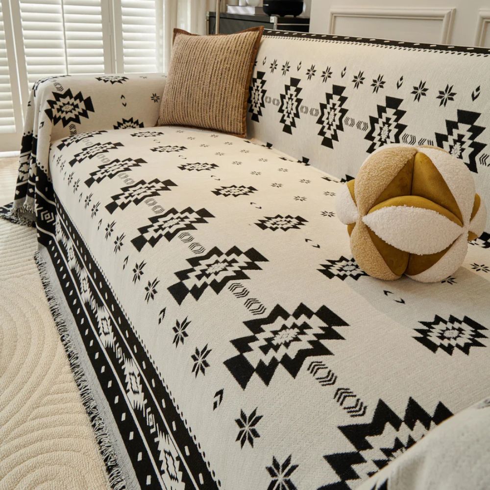 Sofa Cover Reversible Tribal Chenille Machine Washable