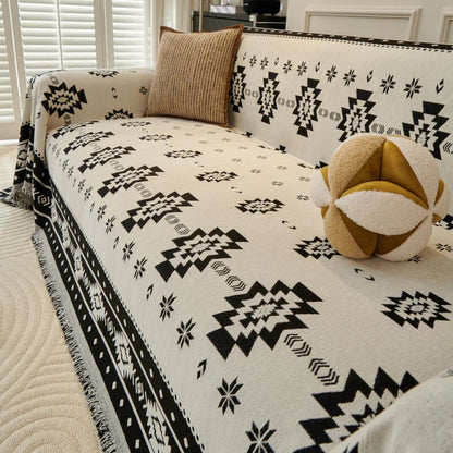 Sofa Cover Reversible Tribal Chenille Machine Washable