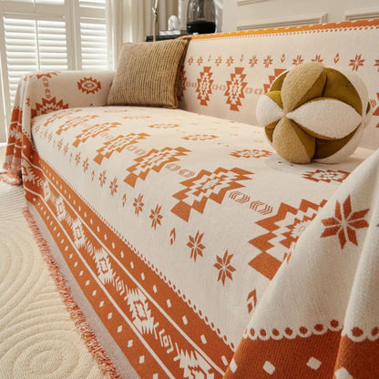 Sofa Cover Reversible Tribal Chenille Machine Washable