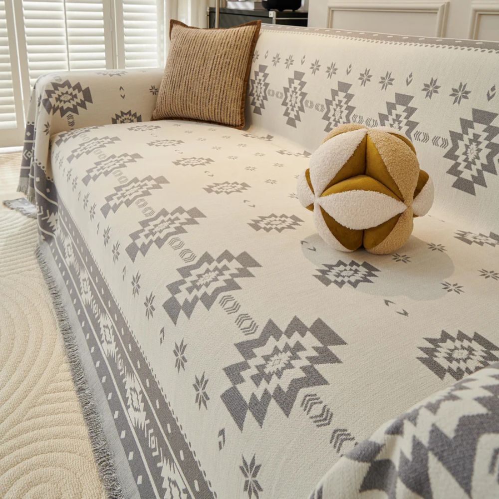 Sofa Cover Reversible Tribal Chenille Machine Washable