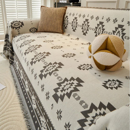 Sofa Cover Reversible Tribal Chenille Machine Washable