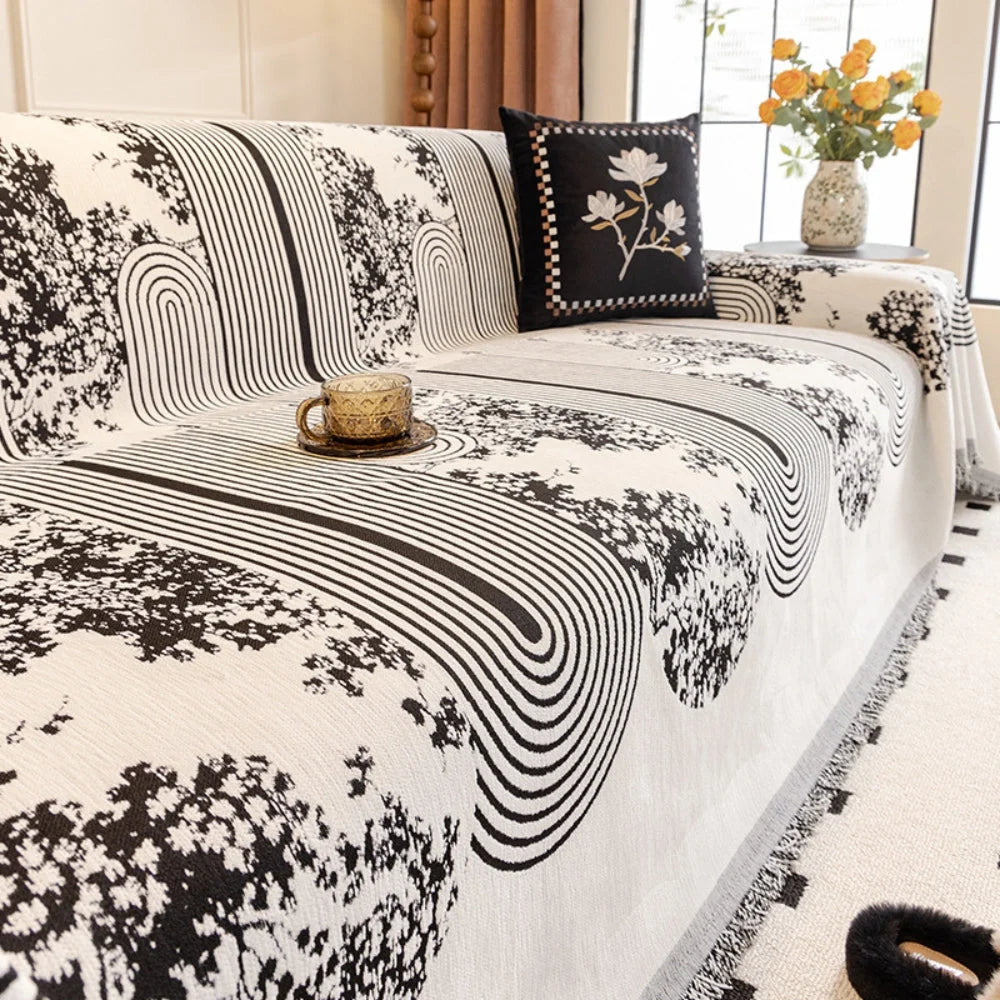 Sofa Cover Soft Chenille Microfiber Non-Slip & Machine Washable