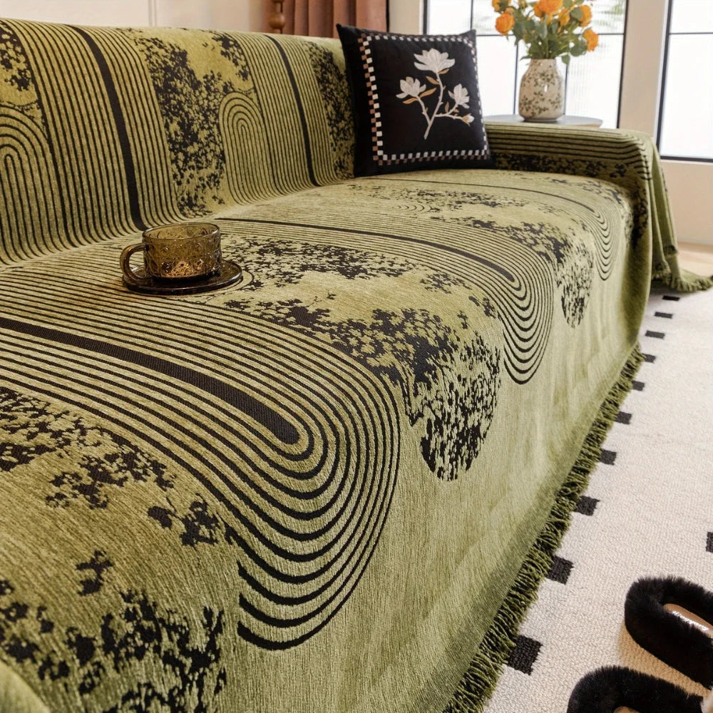 Sofa Cover Soft Chenille Microfiber Non-Slip & Machine Washable
