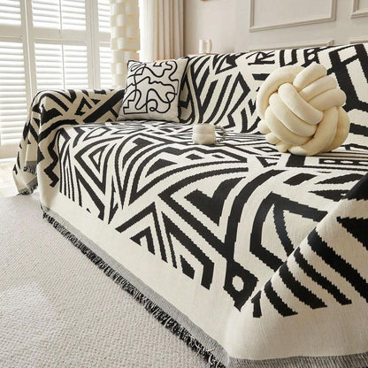 Sofa Cover Soft Chenille Reversible Triangle Machine Washable