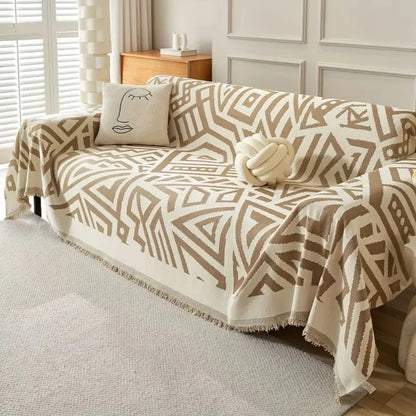Sofa Cover Soft Chenille Reversible Triangle Machine Washable