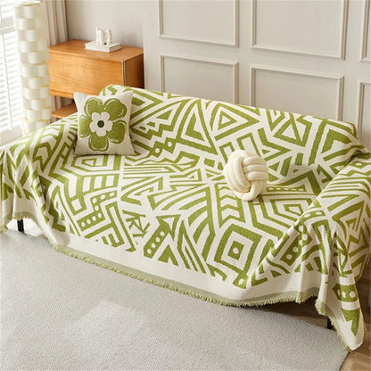 Sofa Cover Soft Chenille Reversible Triangle Machine Washable
