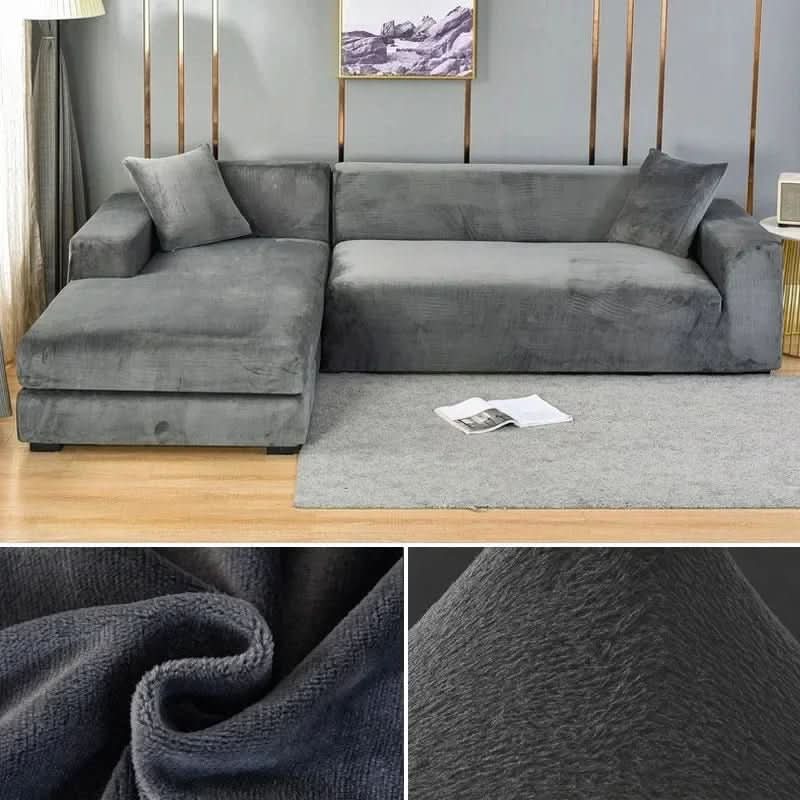 Sofa Cover Stretch-Fit Anti-Slip Velvety Polyester