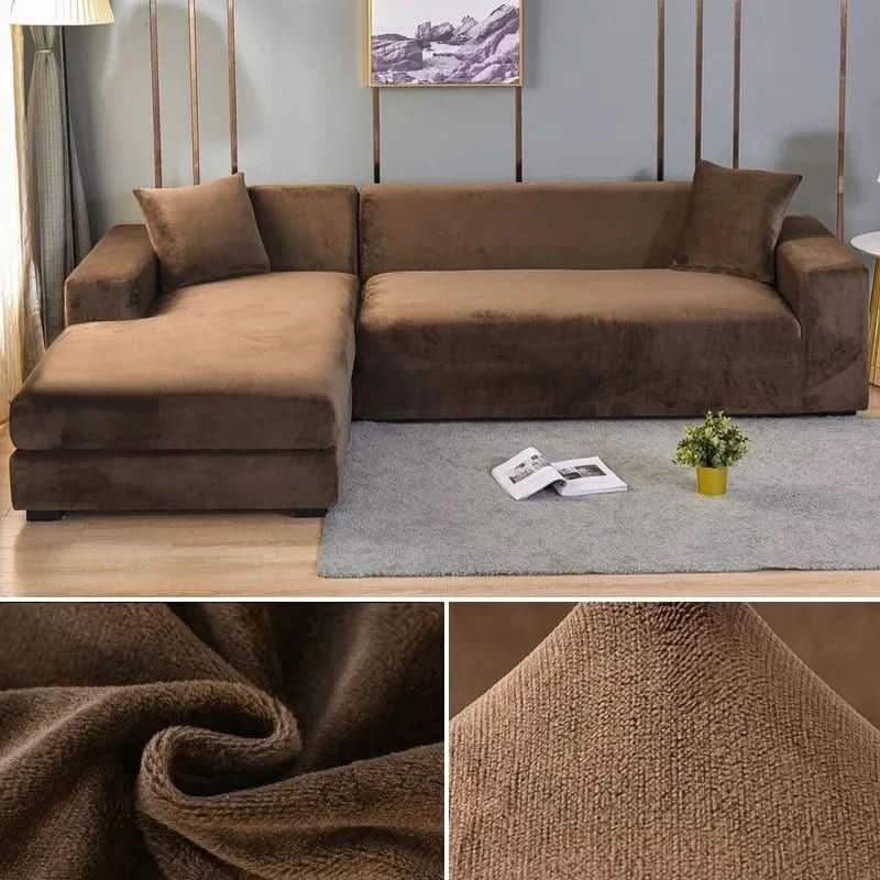 Sofa Cover Stretch-Fit Anti-Slip Velvety Polyester