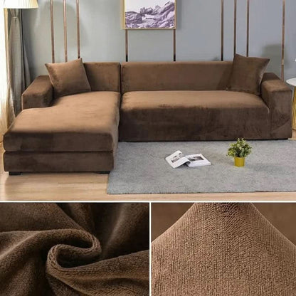 Sofa Cover Stretch-Fit Anti-Slip Velvety Polyester