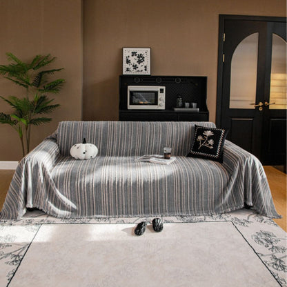 Sofa Cover Striped Chenille Machine Washable Universal Fit
