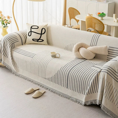 Sofa Cover Thick Chenille Snowflake Design Machine Washable