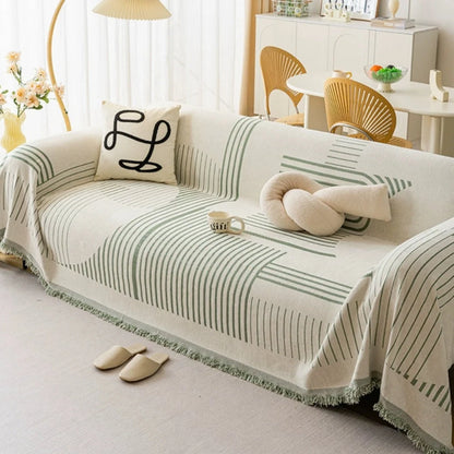 Sofa Cover Thick Chenille Snowflake Design Machine Washable