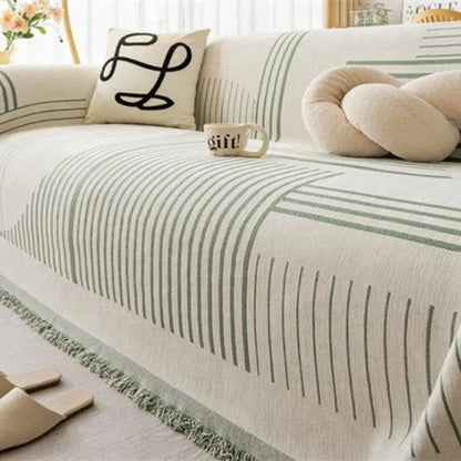 Sofa Cover Thick Chenille Snowflake Design Machine Washable
