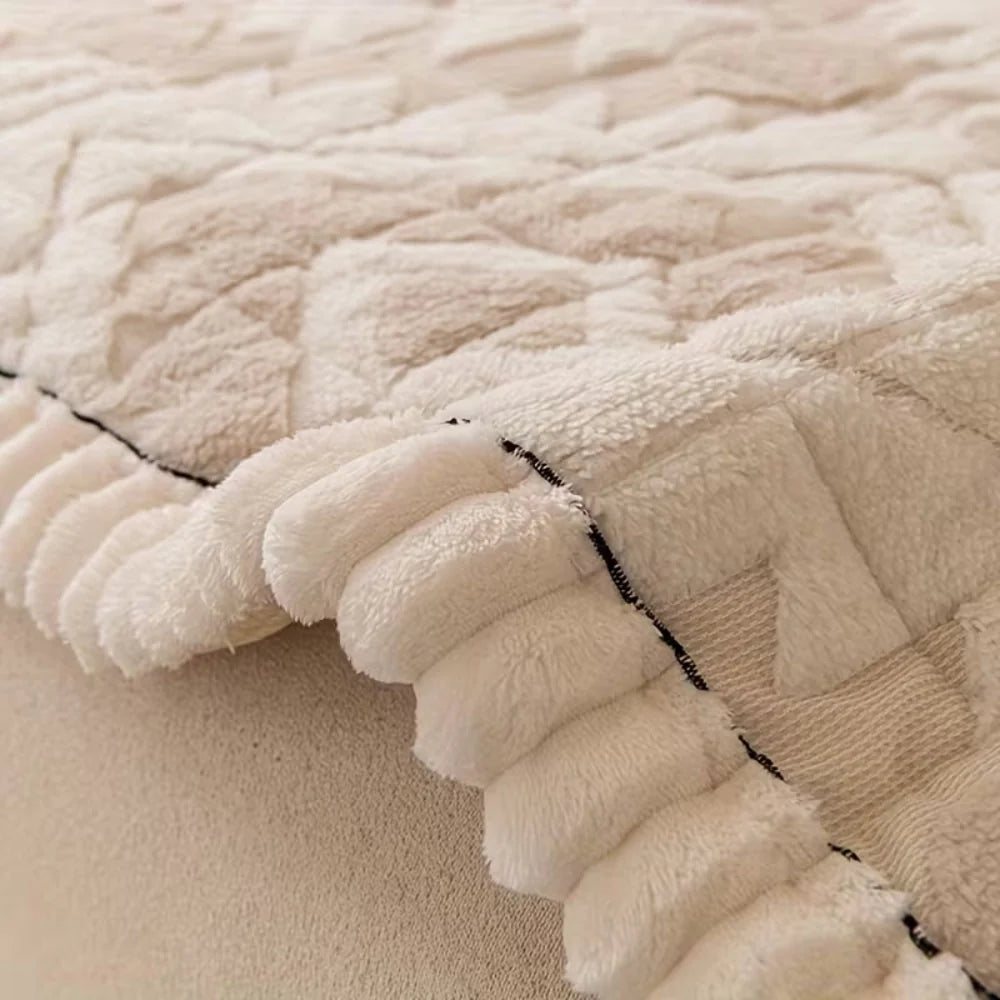 Sofa Cover Thick Quilted Plush Anti-Slip Backing Pet-Friendly