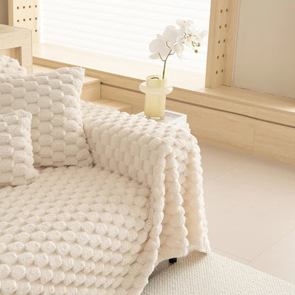 Sofa Cover Tufted Bubble Knit Microfiber Machine Washable