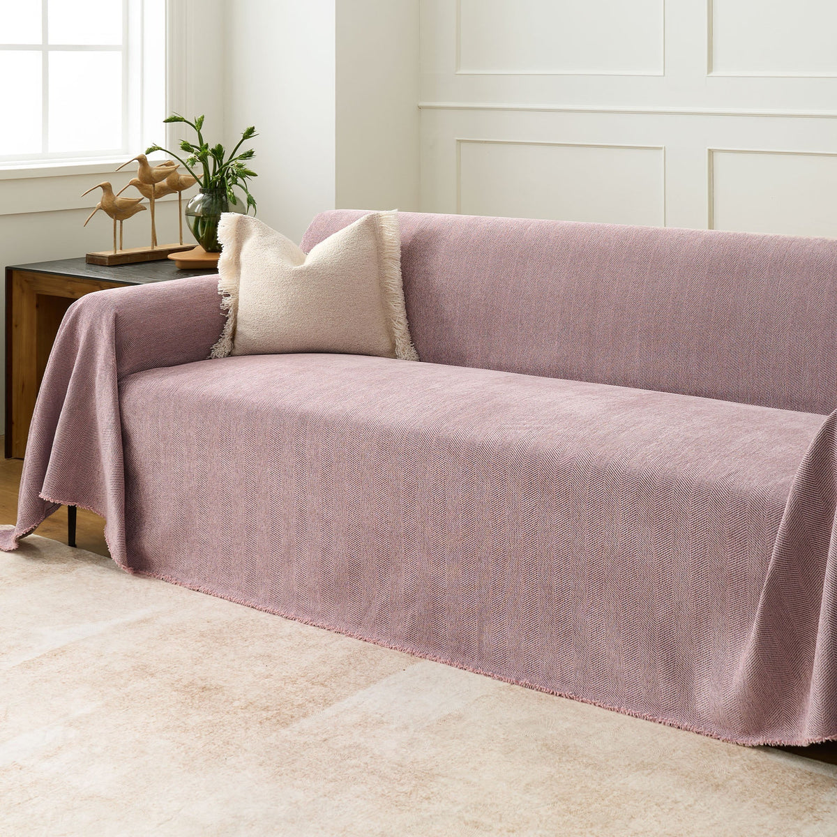 Sofa Cover Water-Repellent Pet-Resistant Herringbone Weave