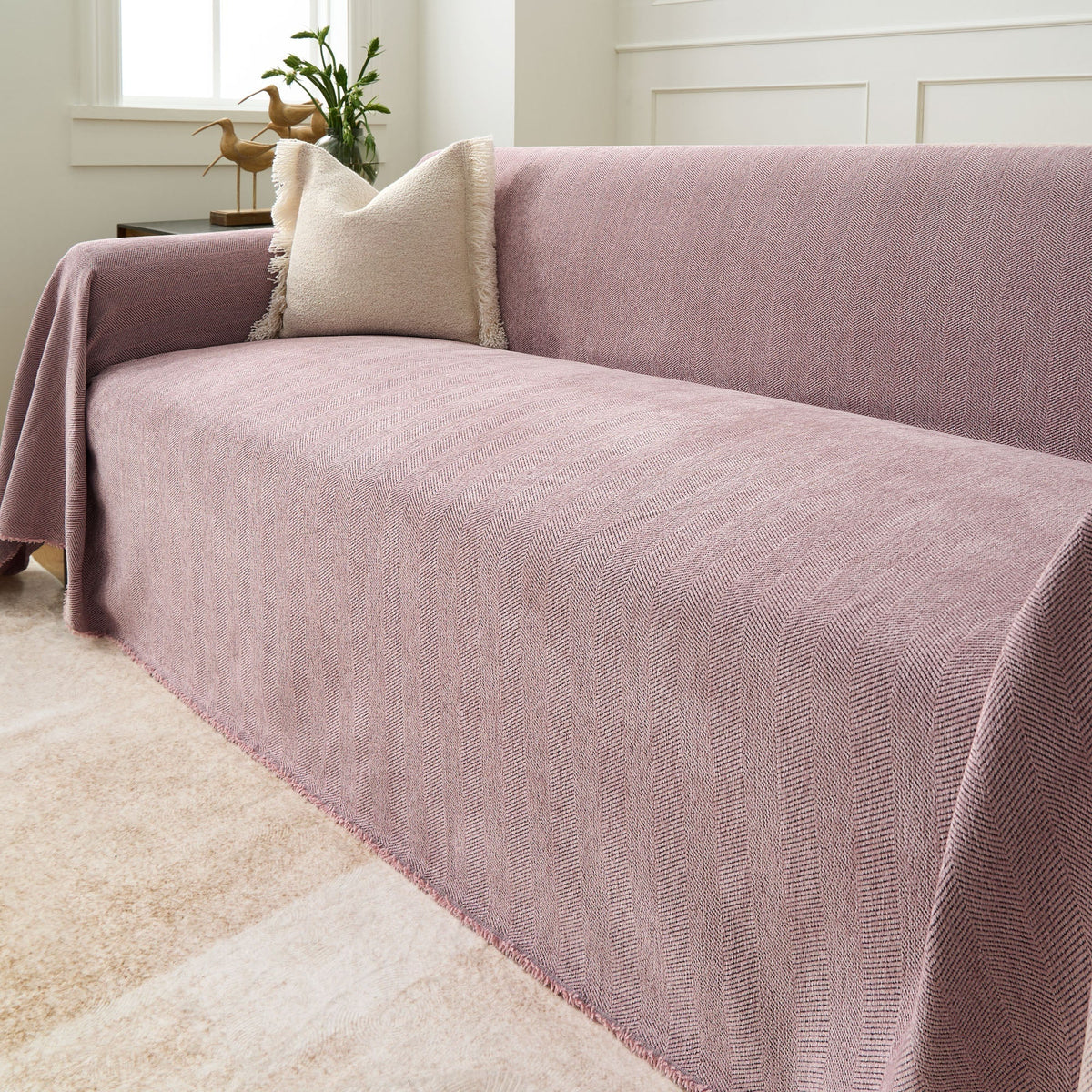 Sofa Cover Water-Repellent Pet-Resistant Herringbone Weave