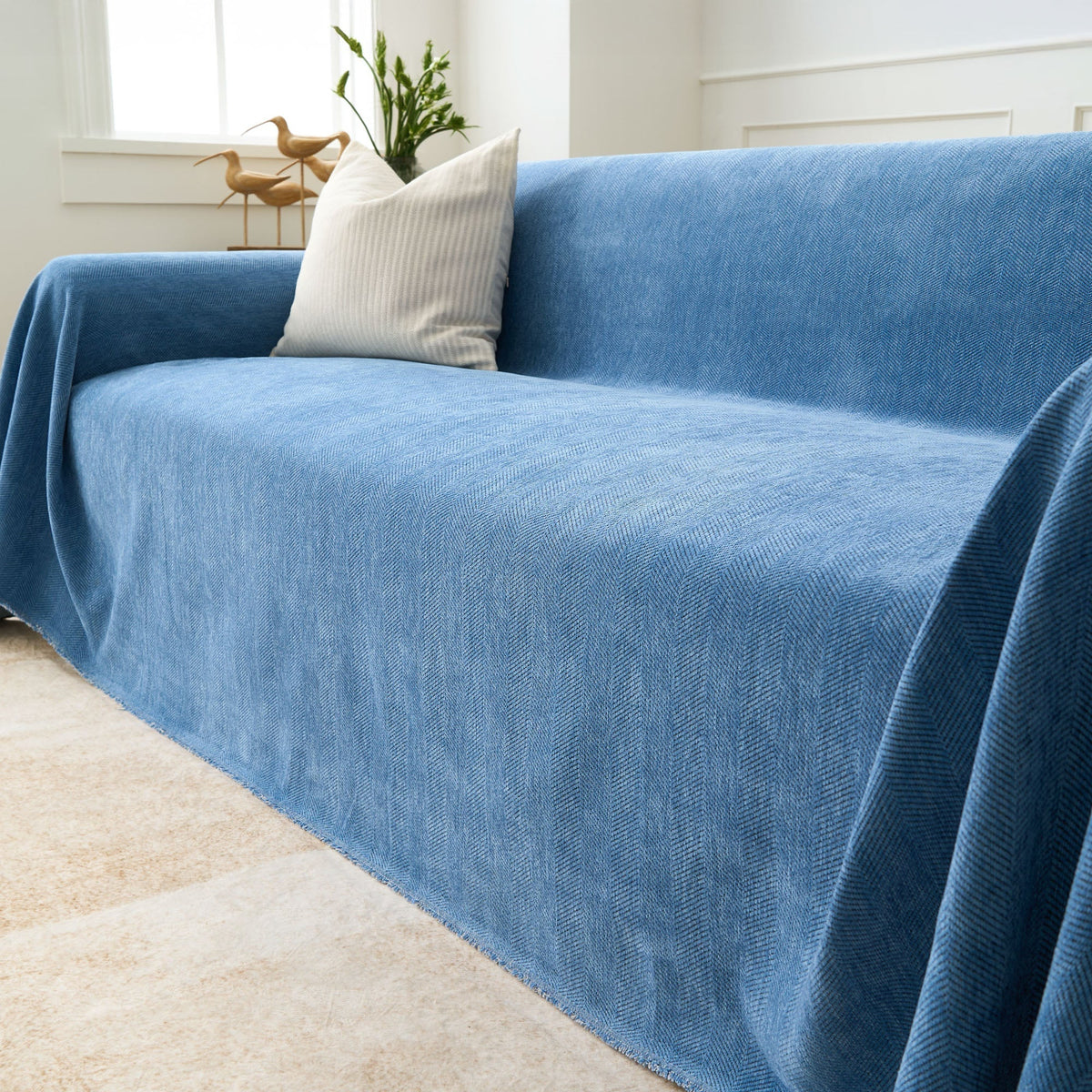 Sofa Cover Water-Repellent Pet-Resistant Herringbone Weave