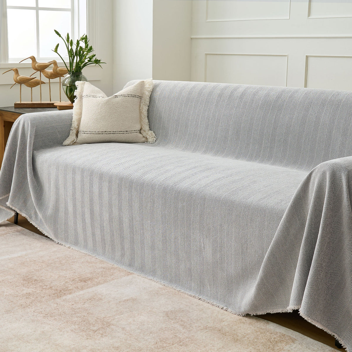 Sofa Cover Water-Repellent Pet-Resistant Herringbone Weave