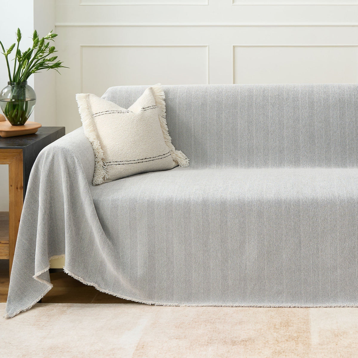 Sofa Cover Water-Repellent Pet-Resistant Herringbone Weave