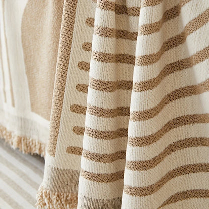 Sofa Cover Wavy Stripe Chenille Reversible
