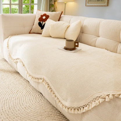 Sofa Cover Woven Chenille Reversible Non-Slip
