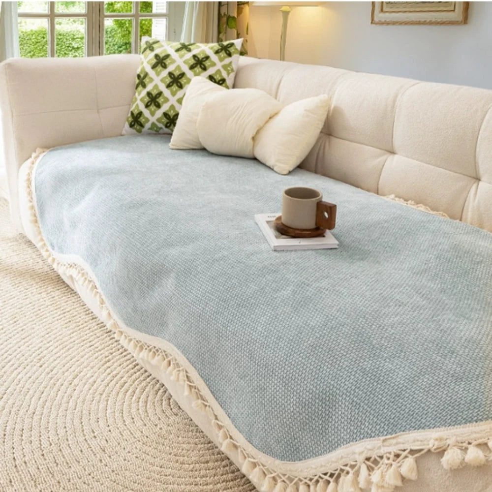 Sofa Cover Woven Chenille Reversible Non-Slip