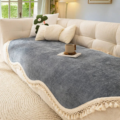 Sofa Cover Woven Chenille Reversible Non-Slip