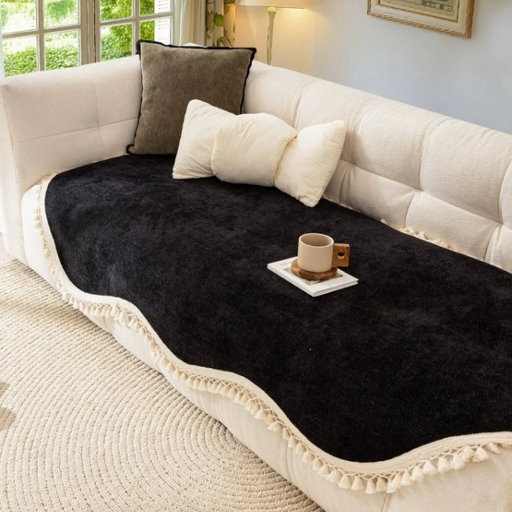 Sofa Cover Woven Chenille Reversible Non-Slip