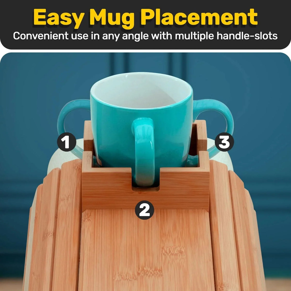 Sofa Drink Holder Bamboo Space-Saving Design