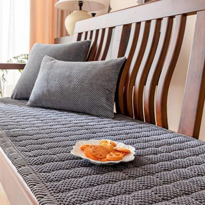 Sofa Seat Cover Ribbed Corduroy Thickened Padding Anti-Slip